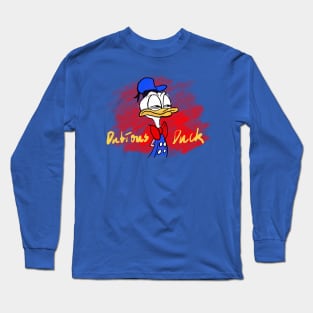 Dubious (Donald) Duck (Red Streaks) Long Sleeve T-Shirt